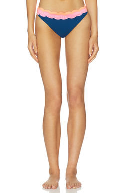 BEACH RIOT - Fay Women's Scallop Trim Colorblock Bikini Bottom Multi-Color