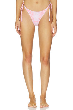 Bella Venice - Belle Women's Side Tie Stretch Bikini Bottom Pink