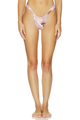CINCIN - Tide Women's Recycled Stretch Ruched Bikini Bottom Deco Mocha
