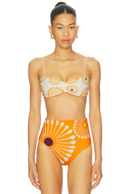 Cala de la Cruz - Lilo Women's Unpadded Adjustable Strap Bikini Top Orange