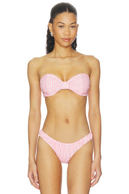 Caroline Constas - Maria Women's Unpadded Strapless Bikini Top Pink