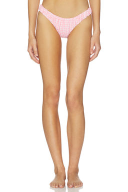 Caroline Constas - Dorit Women's Ruched Bikini Bottom Pink