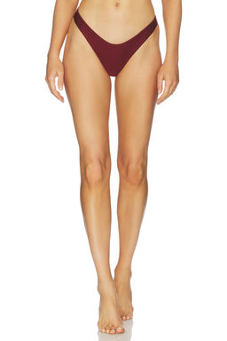 De Rococo - Dolce Women's Stretch Pull-On Bikini Bottom Burgundy