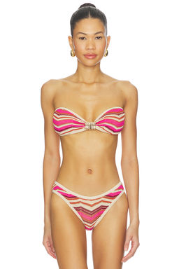 DEVON WINDSOR - Samira Women's Padded Bandeau Bikini Top Berry