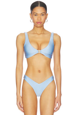 FAE - Kendall Women's Front Clasp Scoop Back Bikini Top Chiffon
