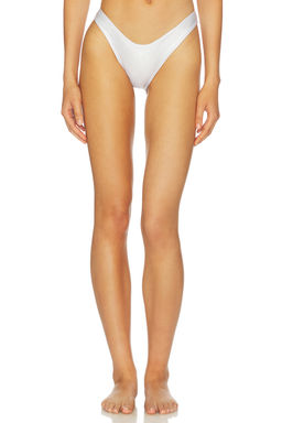 FAE - Elsa Women's High Cut Stretch Bikini Bottom Silver
