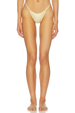FAE - Jones Women's Stretch Elastic Waist Bikini Bottom Gold