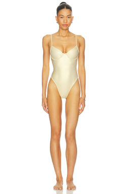 FAE - Romi Women's Underwire Unpadded One Piece Swimsuit Gold