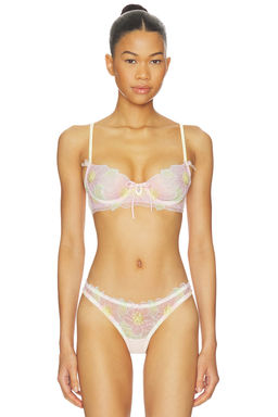 For Love & Lemons - Blush Hibiscus Women's Unpadded Underwired Bra Pink