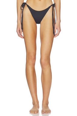 Frankies Bikinis - X Jennie Women's Self-Tie High Cut Bikini Bottom Black