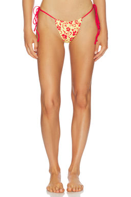 Frankies Bikinis - Tia Women's Side Tie Brazilian Bikini Bottom Multi-Color