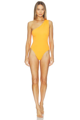 HAIGHT. - Women's One-Shoulder High-Leg One-Piece Swimsuit Orange