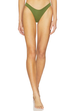 HAIGHT. - Minimalist Women's High-Cut Bikini Bottom Olive