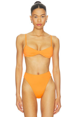 HAIGHT. - Monica Women's Unpadded Back Clasp Bikini Top Orange
