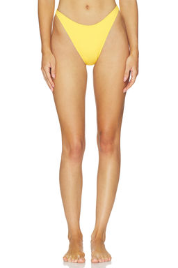 Heavy Manners - High Cut Full Women's Pull-On Bikini Bottom Yellow