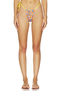 Heavy Manners - Floral Print Women's Stretch Side Tie Bikini Bottoms Jolly Rancher