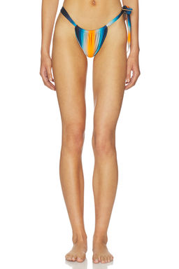 Indah - Steph Women's Side Tie Stretch Bikini Bottom Multi-Color