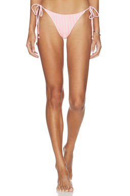 Juillet - Nat Women's Side Tie Bikini Bottom Primrose Plaid