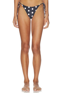 Juillet - Recycled Nylon Women's Side Tie Bikini Bottom Black