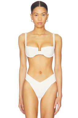 KYA - Jolene Women's Reversible Underwire Bikini Top Sandstone & Vanilla
