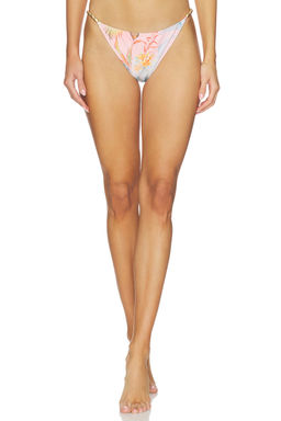 L'AGENCE - Violet String Women's Shimmery String Hipster Bikini Bottom Multi-Color