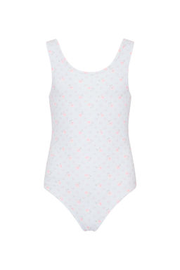 LoveShackFancy - Aldora Women's Floral Print Scoop Neck One Piece Swimsuit Blue