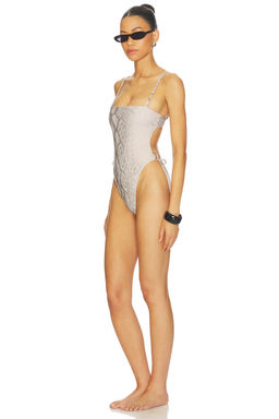 lovewave - Sabine Women's Strapless Silicone Grip One-Piece Swimsuit Tan