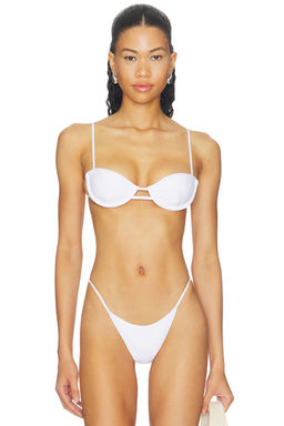 lovewave - Rafaela Women's Underwire Tie-Up Bikini Top White