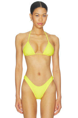 lovewave - Campbell Women's Self-Tie Halter Neck Bikini Top Yellow