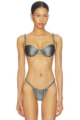 lovewave - Rowena Women's Underwire Bikini Top Silver