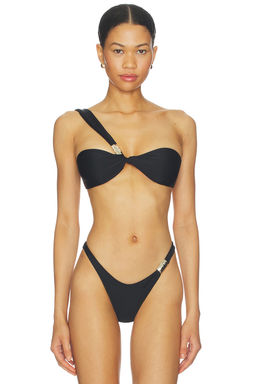 lovewave - Alejandro Women's One-Shoulder Unpadded Bikini Top Black