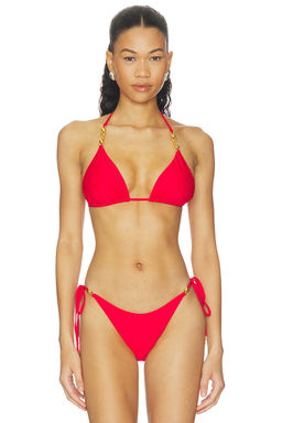 Luli Fama - High Tide Women's Padded Triangle Bikini Top Red