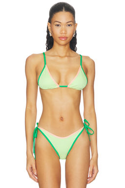 Maaji - Symphony Ginger Women's Unpadded Adjustable Strap Bikini Top Green