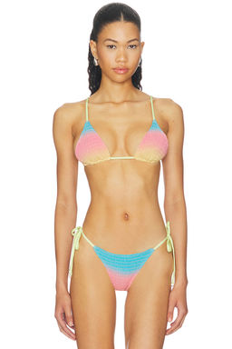 Maaji - First Light Zen Women's Reversible Padded Triangle Bikini Top Pink
