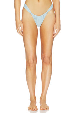 MIKOH - Uvita Women's Ruched Pull-On Bikini Bottom Blue