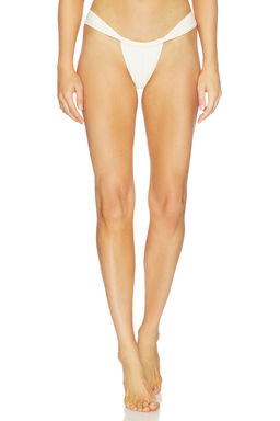 Montce - Sandra Women's Ribbed Pull-On Bikini Bottom Cream