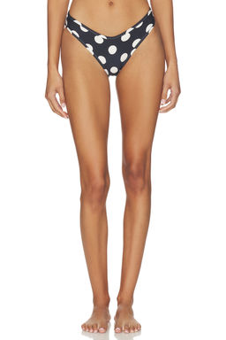 Montce - Lulu Women's High Cut Pull-On Bikini Bottom Polka Dot