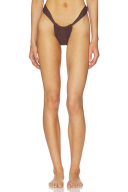 Montce - Crochet Women's Pull-On Bikini Bottom Brown