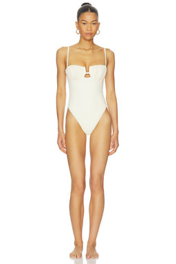 Montce - Petal Women's Underwire Crinkled One-Piece Swimsuit Off White