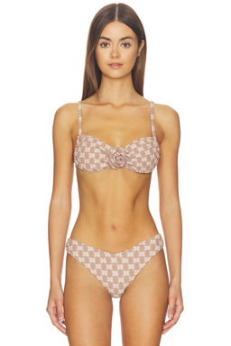 Montce - Devin Rosa Women's Unpadded Back Tie Bikini Top Pink