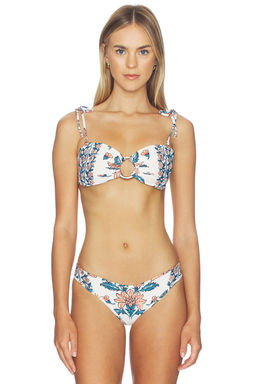 Montce - Tori Ties Women's Unpadded Back Tie Bandeau Bikini Top Multi-Color