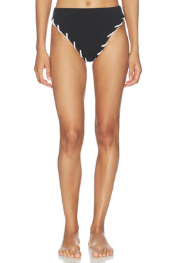 Nau Bikinis - Contour Women's Crinkled Pull-On Bikini Bottom Black