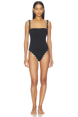 Nau Bikinis - Contour Women's Crinkled Pull-On One-Piece Swimsuit Black