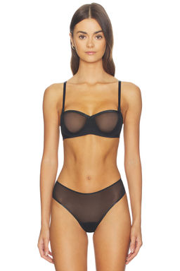 Natori - True Zen Women's Underwired Mesh Balconette Bra Black