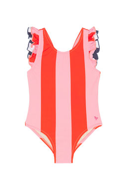 Pink Chicken - Liv Women's Ruffle Strap Stretch Jersey One-Piece Swimsuit Pink