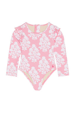 Pink Chicken - Rachel Women's Ruffle Sleeve One-Piece Swimsuit Pink