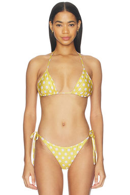 PEIXOTO - Fifi Women's Unpadded Halter Neck Bikini Top Yellow