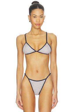 PEIXOTO - Bomba Women's Unpadded Back Clasp Bikini Top Blue