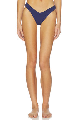 PEIXOTO - Shelley Women's Cheeky V-Waist Bikini Bottom Blue