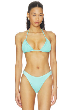 PQ - Skyla Women's Padded Triangle Bikini Top Aqua
